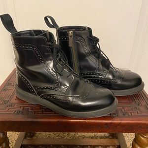 Doc Martens Delphine brogue boots. Rare, no longer sold online.